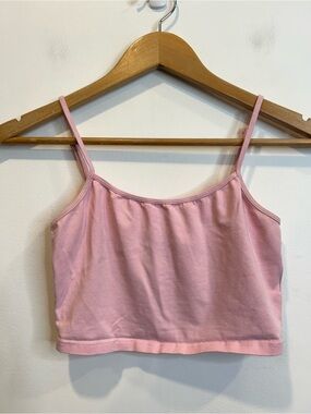 ☀️ 3/$15 SHEIN Cropped Cami Tank Top Pink